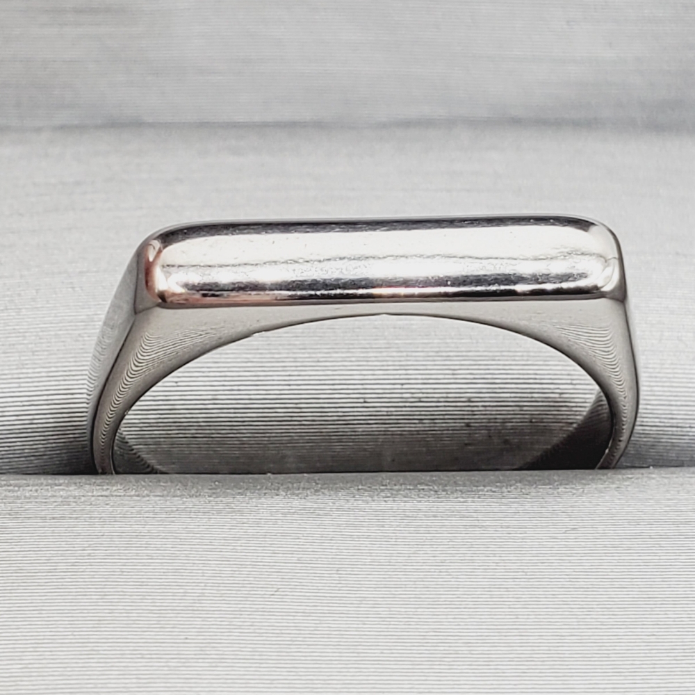 Modern Bar Silver Band Ring